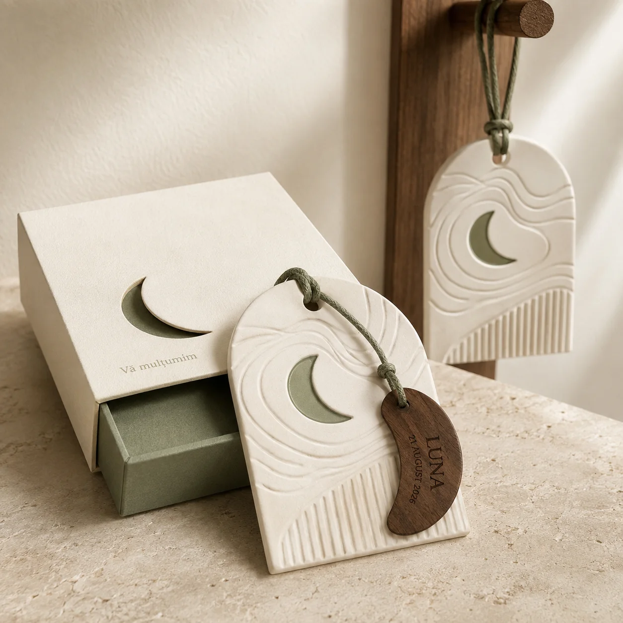 Ornament parfumat Luna în nivelul Amintire, cu decor în relief